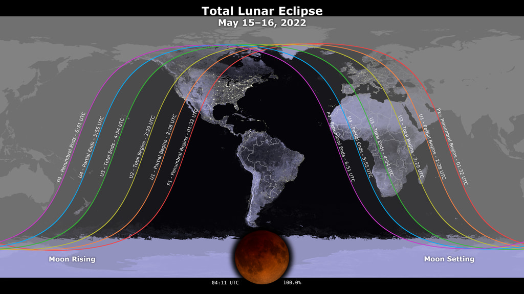 Total Lunar Eclipse May 15 - 16, 2022